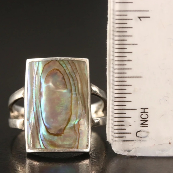 Abalone Sterling Silver Ring - Picture 2 of 7